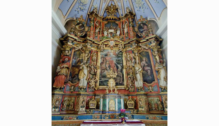 Retable majeur dédié à Saint-Martin de Tours Guided visit : coulours of baroque